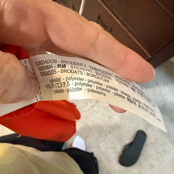 Zara Baby Doll Mini Dress Women Medium Red Embroidered Mesh Keyhole Short Sleeve - Picture 10 of 10